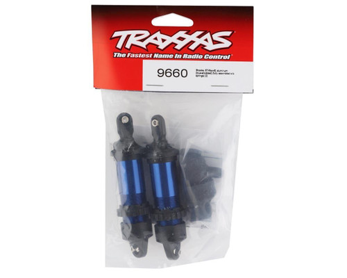 Traxxas Sledge/Maxx GT-Maxx Aluminum Shocks Blue Set of 2 Threaded Bodies (9660)