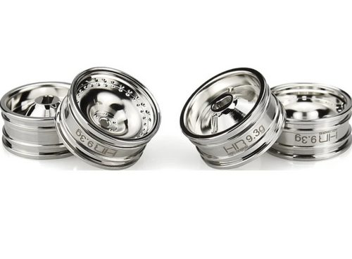 Hot Racing 4mm offset Chrome Brass CL 9.3g wheel SCX30 CNC Machined (SXTY919H08)