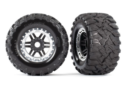 Traxxas Maxx All-Terrain 2.8" Black & Chrome Wheels & Maxx MT Tires 2 (TRX8972X)