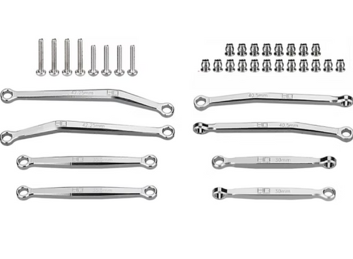 Hot Racing CNC T6 Silver Aluminum No Flex upgrade T6 Link set SCX30 (SXTY133X08)
