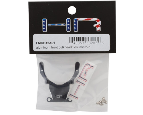 Hot Racing Losi® Micro-B Aluminum Front Bulkhead Brace Black CNC (HRALMCB12A01)