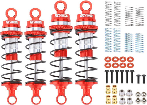 RCAWD Losi mini-B mini-T Shock Absorber Damper Oil Filled Type 2.0 Full Set Red