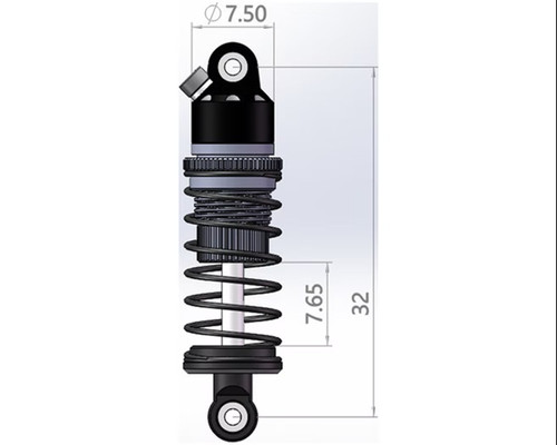 Hot Racing Losi® Micro-B 32mm Front Damper Shocks 2 CNC Machined HRALMCB32DP01