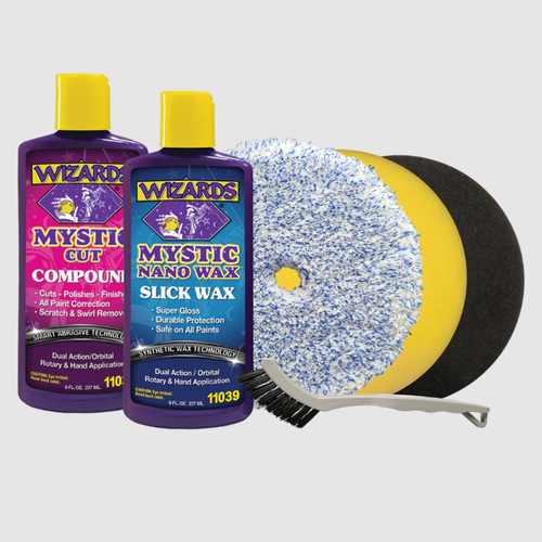 WIZARDS® Scratch & Swirl Removal Kit 6 Piece Mystic Nano Wax Mystic Cut WIZ99121