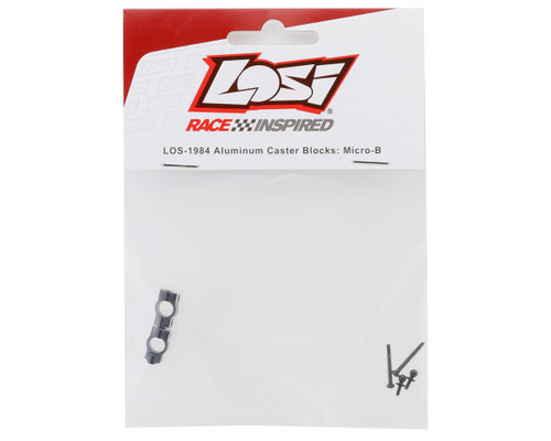 Losi Micro-B Aluminum Caster Blocks With Hardware Anodized Finish Black LOS-1984