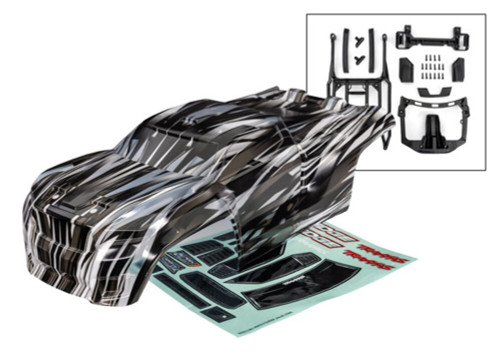 Traxxas Sledge® 1/8 ProGraphix Body Set Clear w/Clipless Mounts Decals (TRX9611)