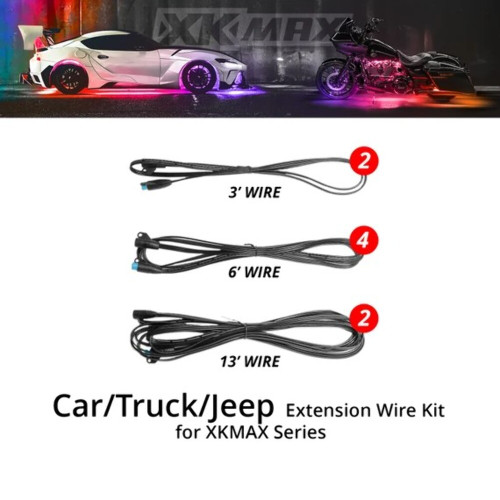 XK Glow XKmax Extension Wire Kit for Car/Trucjk/Jeep Waterproof  MX-WIRE-KIT-CAR