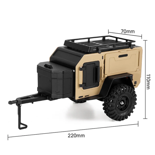 INJORA Off-Road Camping Trailer for 1/18 1/24 Crawlers TRX4M SCX24 INJDG-TC10YE