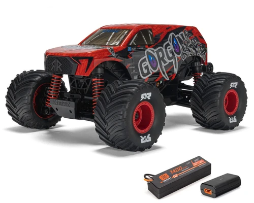 Arrma Gorgon Grom 4x4 1/16 RTR Brushed Monster Truck w/SLT2 2.4GHz Red ARA2130T2