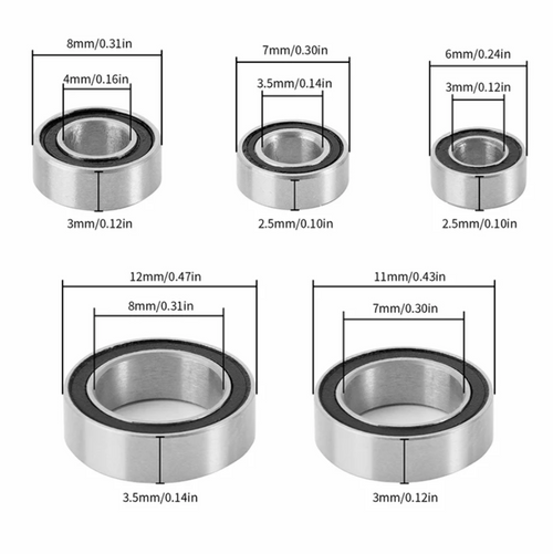 INJORA Sealed Bearing Kit 30 pcs Dustproof for 1/18 Redcat Ascent-18 INJASC18-01