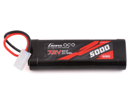 Gens Ace 6 Cell 7.2V NiMh Battery 5000mAh w/Tamiya Connector 424g (GEANM6S5000T)