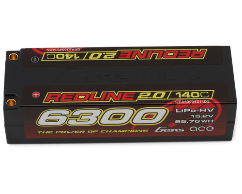 7.6V 6300mAh 4S 140C Hardcase LiHV Battery: 5mm Tubes