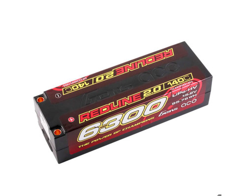 7.6V 6300mAh 4S 140C Hardcase LiHV Battery: 5mm Tubes