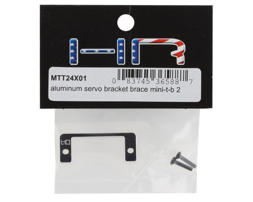 Hot Racing Losi Mini-T 2.0/Mini-B Aluminum Servo Bracket Brace Black HRAMTT24X01