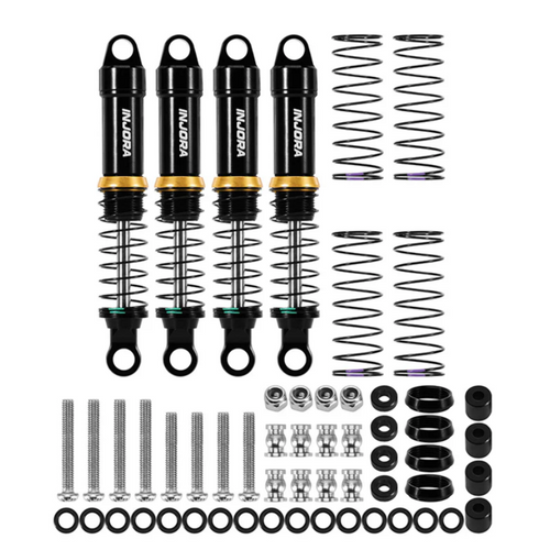 INJORA LS 59mm Aluminum Oil Shocks for 1/18 Ascent-18 HPI Venture18 ASC18-36BK