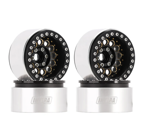 INJORA 1.9" Super Heavy Brass -10mm Offset Wheels  1/10 RC W1957 INJDGW-1957BK