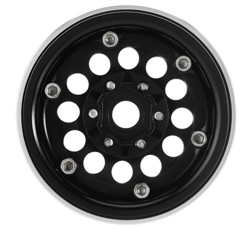 INJORA 1.9" Super Heavy Brass -10mm Offset Wheels  1/10 RC W1957 INJDGW-1957BK