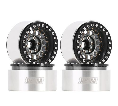 INJORA 1.9" Super Heavy Brass -10mm Offset Wheels 1/10 RC W1957 INJDGW-1957GL