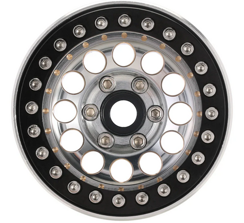 INJORA 1.9" Super Heavy Brass -10mm Offset Wheels 1/10 RC Silver INJDGW-1957SR