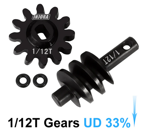INJORA Overdrive Underdrive Gears 1/12T 33% for SCX24 AX24 (INJSCX24-141-12T)