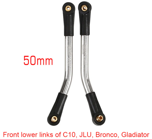 INJORA 1 Pair Stainless Steel High Clearance Chassis Links 50mm INJSCX24-134-50