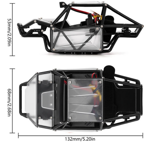 INJORA Nylon Rock Buggy Body for 1/24 SCX24 Unassembled kit Clear INJSCX24-155CR