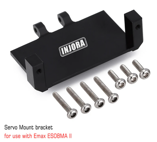 INJORA EMax ES08MA II Analog Metal Gear Servo Mount for 1/24 SCX24 (INJSCX24-41)