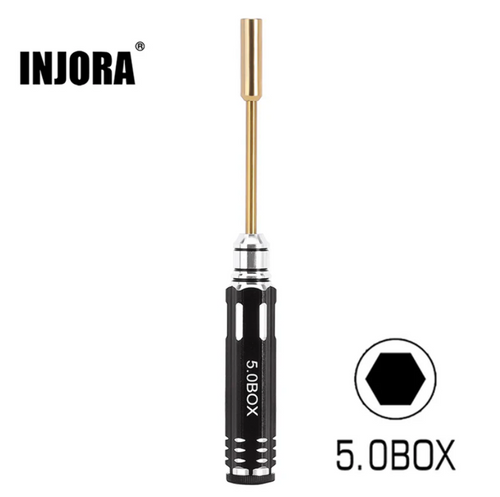 INJORA 5.0mm Hex Nut Driver Thin Walled Hexagon Wrench Socket TRX4M Tool-LSD45B