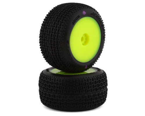 JConcepts Mini-B/Mini-T Twin Pin Pre-Mounted Tires Yellow 2  Pink JCO4005-201021