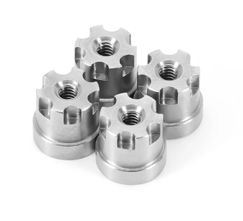 INJORA Stainless Steel Wheel Nuts M2-6mm for 1/24 SCX24 AX24 M2 Silver WH-25-6