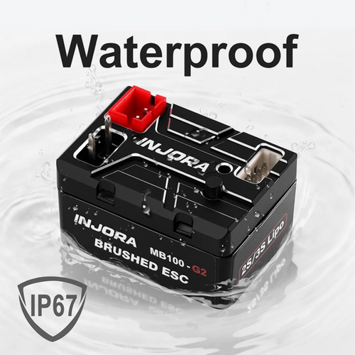 INJORA MB100 G2 Waterproof Brushed ESC 40A for 1/24 1/18 RC Crawlers INJMB100-G2