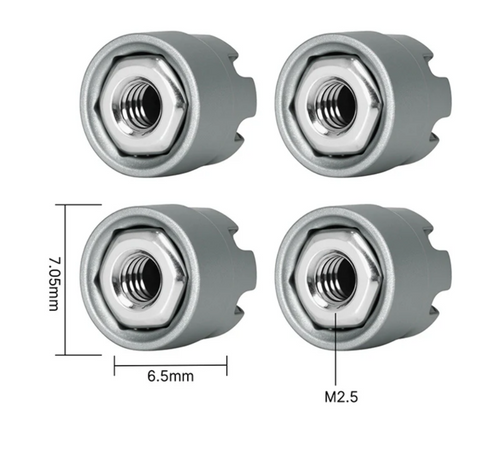 INJORA M2.5 Wheel Lock Nuts with Aluminum Cap for 1/18 Ascent-18 Gray INJWH-28GL
