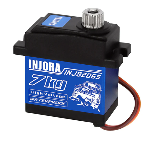 INJORA 7KG Waterproof 2065 Servo with Mount & Horn for 1/24 SCX24 INJS2065-24BK