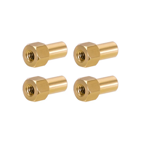 INJORA M2 Brass Nuts for INJORA +5mm SCX24 Wheel Hex Extenders (INJSCX24-128-4)