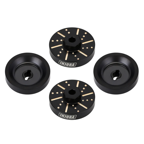 Injora Brass Wheel Weight Hex Hub Set 7g 4PCS for 1/24 SCX24 RC Crawler SCX24-07