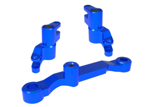 Traxxas Blue Aluminum Steering Bellcrank Assembly with Drag Link - (10743-BLUE)