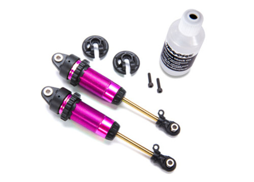Traxxas 1/10 Pink Aluminum XX-Long GTR Shocks Set of 2 Damper Springs 7462-PINK