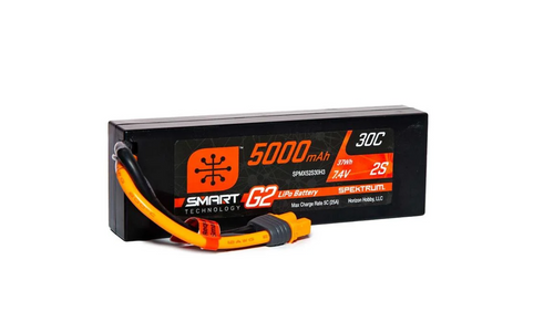 Spektrum RC 2S Smart LiPo 30C Hard Case Battery Pack 7.4V/5000mAh (SPMX52S30H3)