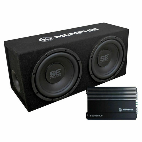 Memphis Audio SE210 Dual 10" Ported Enclosure with Amplifier Package Street Edge