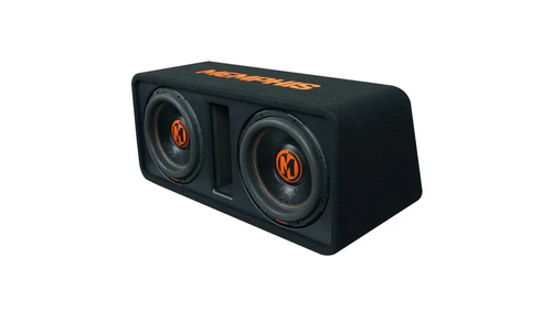 Memphis MJPE12D1 Dual 12" MOJO Loaded Subwoofer Enclosure 3000W RMS 1-Ohm Ported
