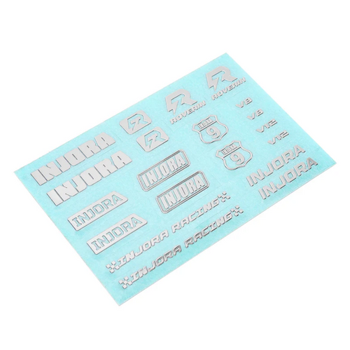 INJORA 2pcs Silver Stickers 1/18 1/24 RC Crawlers Metallic foil finish INJ-2SS
