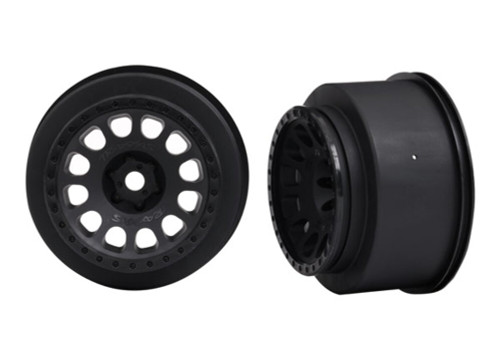Traxxas XRT Wheels Black Race Rims 24mm Wheel Hex Hubs 8S RC Car Parts Pair 7874