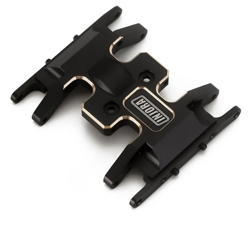 INJORA Brass Skid Plate Gearbox Transmission Mount for Axial SCX24 SCX24-111BK