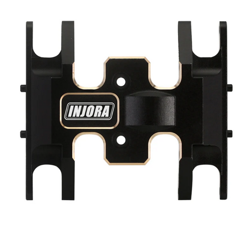 INJORA Brass Skid Plate Gearbox Transmission Mount for Axial SCX24 SCX24-111BK