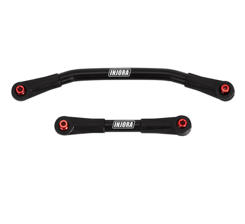 INJORA Stainless Steel Steering Link with Plastic Rod Ends AX24 INJSCX24-144BK