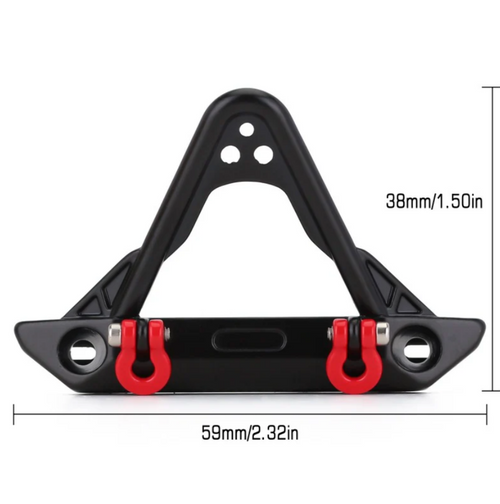 INJORA Metal Front Stinger Bumper W/ Lights for Wrangler Gladiator INJSCX24-48A