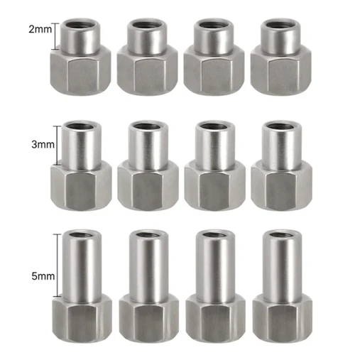 INJORA 4PCS 2/3/5mm M2 Long Nuts Rust-proof for 1/24 SCX24 AX24 (INJWH-22-235)