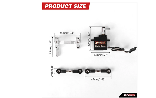 RCAWD ARRMA Grom Servo Saver Set with Servo Arm Aluminum Precision D3-ARA340202S