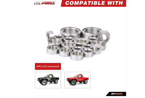 RCAWD HPI Venture18 Complete Ball Bearing Set High Speed Sealed Bearing 160827S
