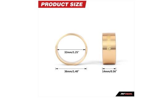 RCAWD HPI Venture18 108g Brass Heavy Wheel Counterweight Clamp Ring - 160841Y